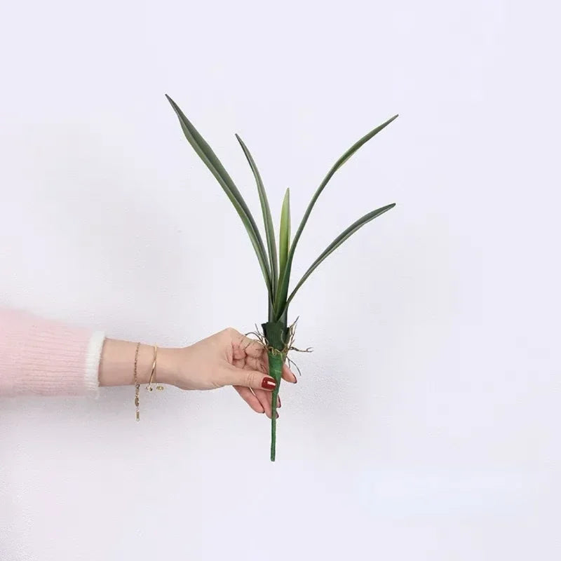 feuilles de clivia artificielles en caoutchouc souple pour décoration intérieure - vue 8 sur 9