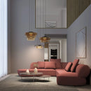 Designer glass pendant light for modern minimalist decor