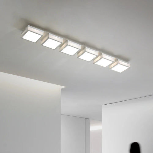 Minimalist nordic square LED ceiling light decorative indoor fixture - vue 4 sur 18