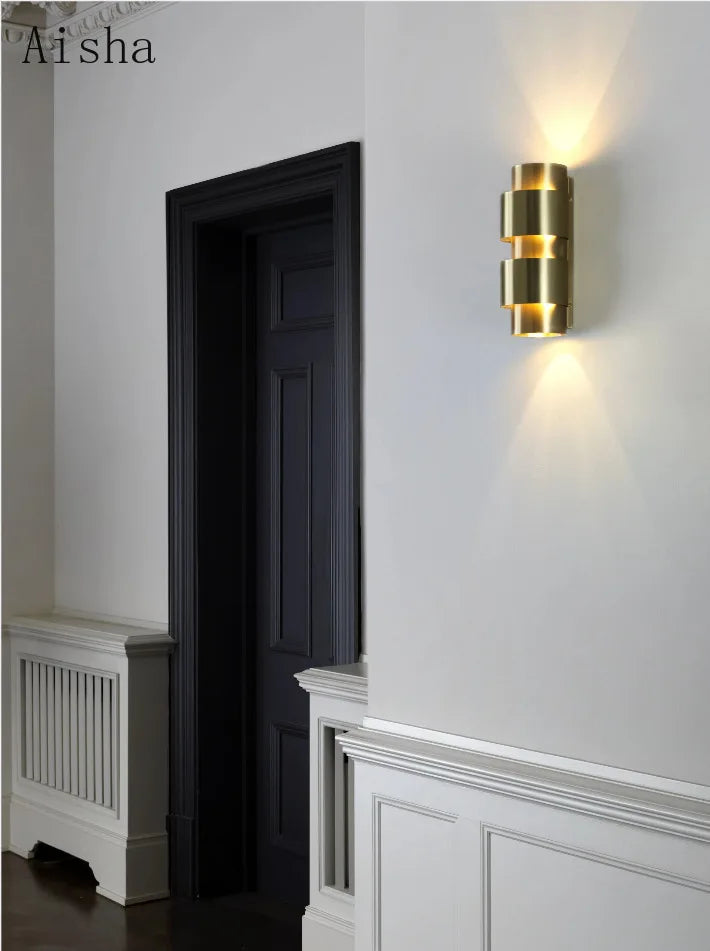 Nordique salon chambre chevet applique américaine rétro décoration de la maison appliques murales pour la maison TV fond applique murale - vue 6 sur 8