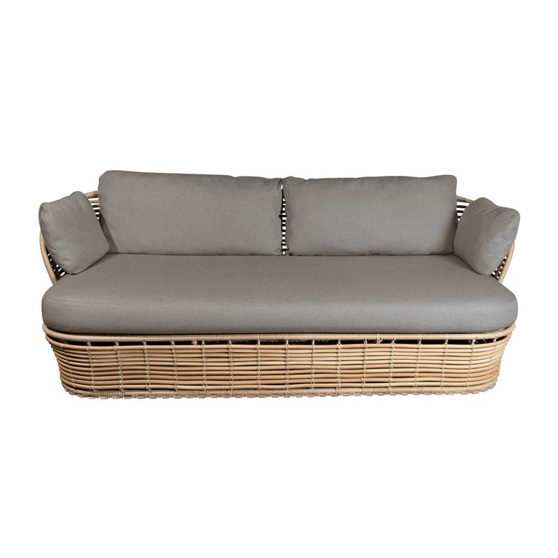canapé extérieur en teck avec table basse et lit - vue 23 sur 24