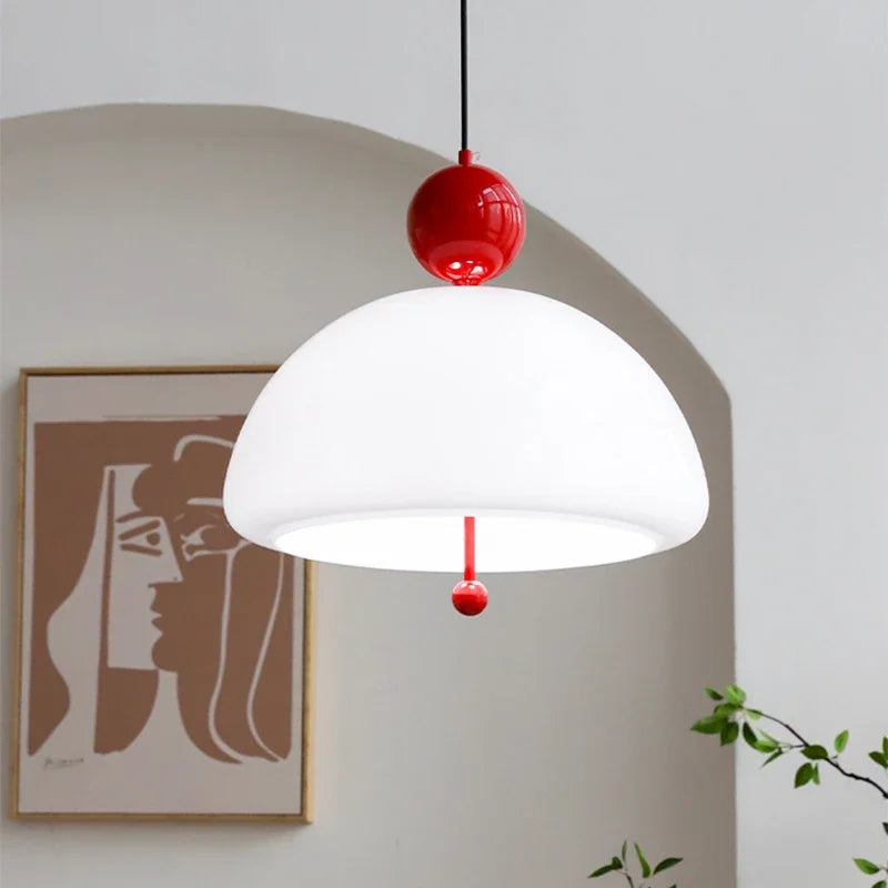 lustre rétro médiéval en verre crème pour intérieur élégant - vue 2 sur 11