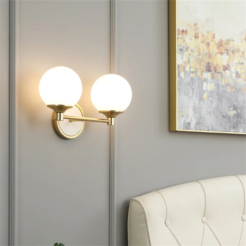 applique murale moderne nordique double tête led décoration maison
