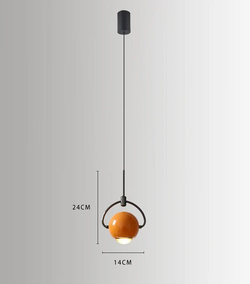Suspension design boule accrochée LED - vue 10 sur 11
