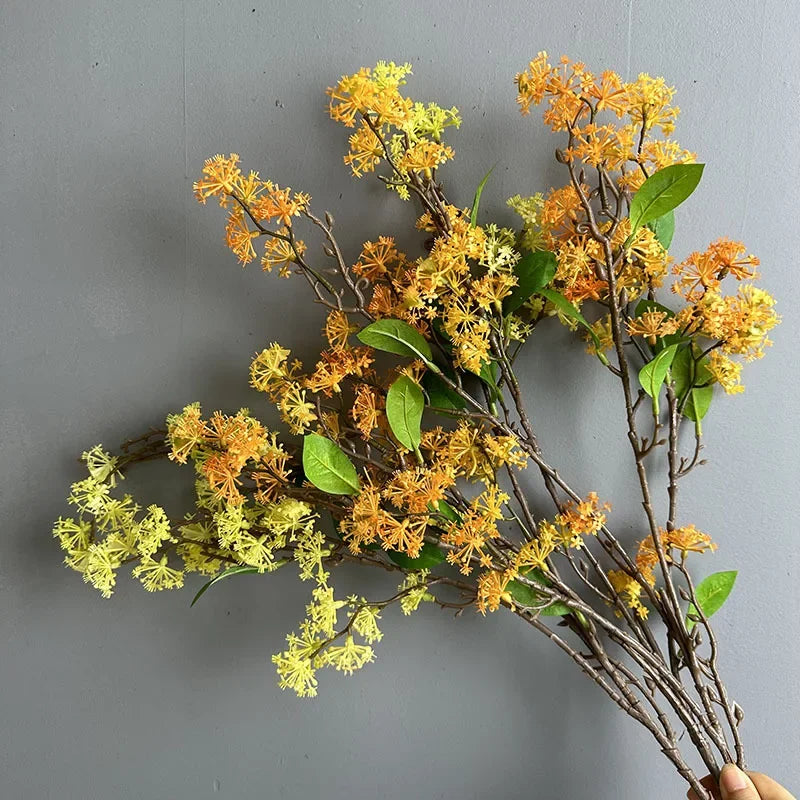 lot de 2 fleurs artificielles en saule des neiges décoratives - vue 3 sur 12
