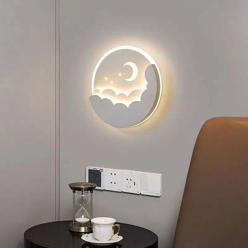 applique led créative nuage étoiles lune pour chambre d'enfants - vue 3 sur 6