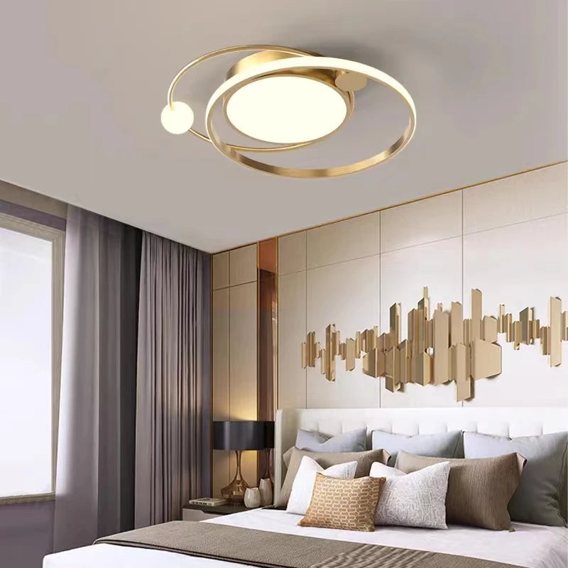 Lustre Led moderne pour chambre salon cuisine étude plafonnier ménage nordique atmosphère créative luminaire - vue 5 sur 13