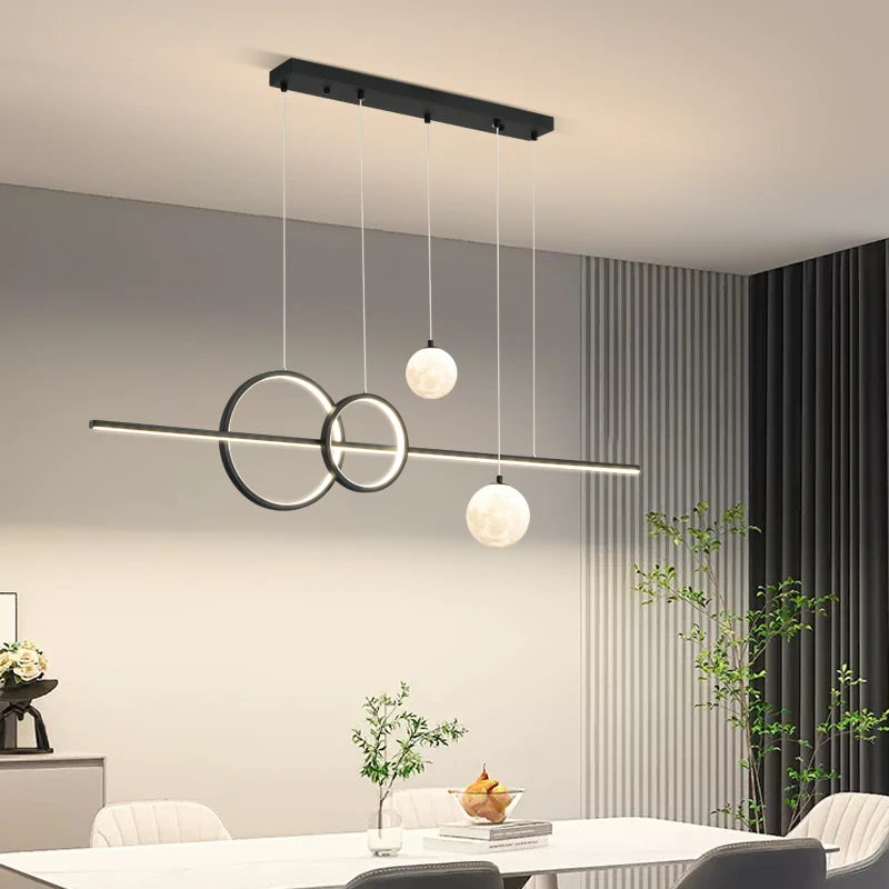 lustre led qiyimei pour décoration intérieure cuisine salon - vue 6 sur 12