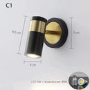 Adjustable Nordic wall lamp modern minimalist rotating LED light