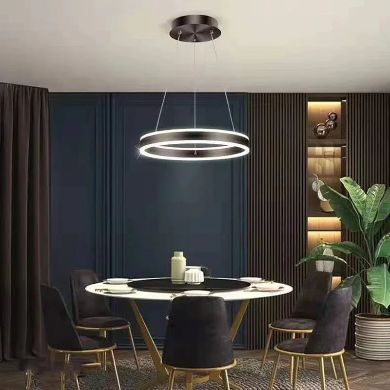 lustre led moderne dimmable pour décoration de maison - vue 7 sur 10
