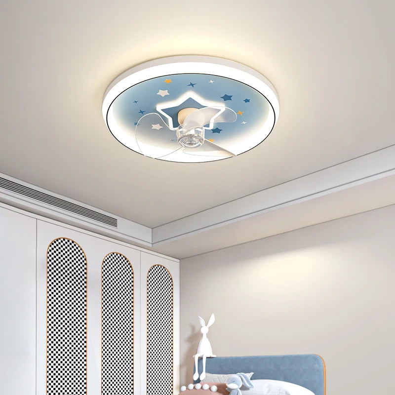 plafonnier led moderne avec ventilateur luminaire décoratif d'intérieur - vue 6 sur 7