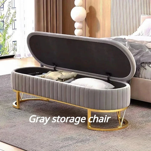 tabouret nordique moderne léger et pratique pour rangement - vue 2 sur 11