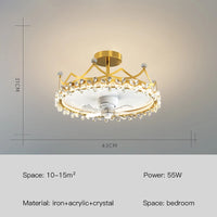 ventilateur de plafond led moderne avec télécommande et éclairage décoratif
