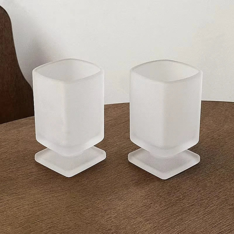 Verre carré dépoli style moderne pour boissons froides - vue 2 sur 8