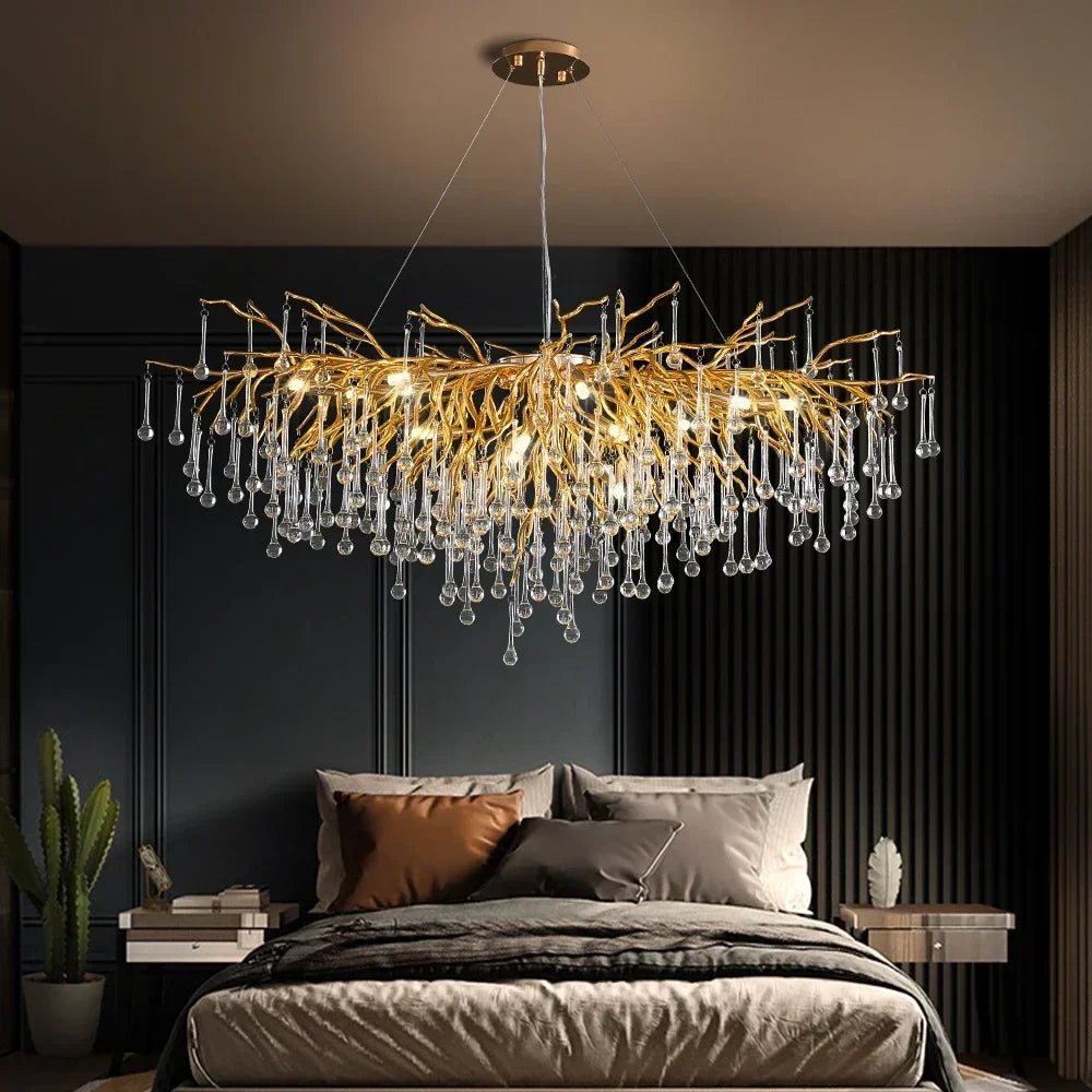 lustre moderne en cristal pour une décoration luxueuse - vue 6 sur 12