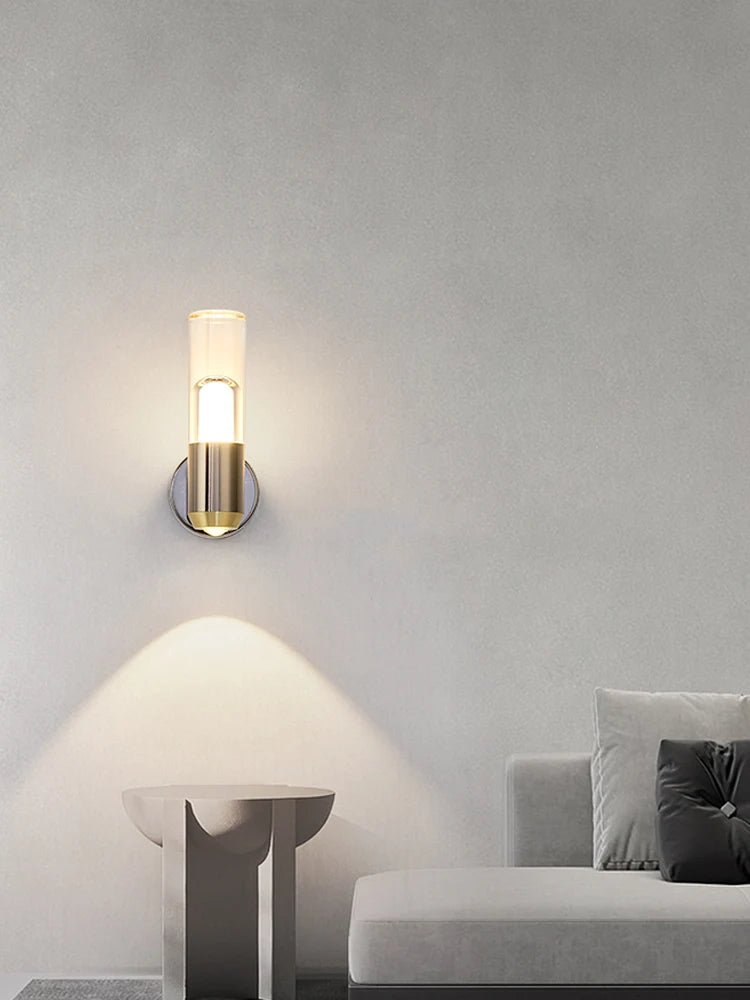 Nordic designer living room background wall decorative light, bedroom bedside minimalist atmosphere wall lamp - vue 2 sur 6