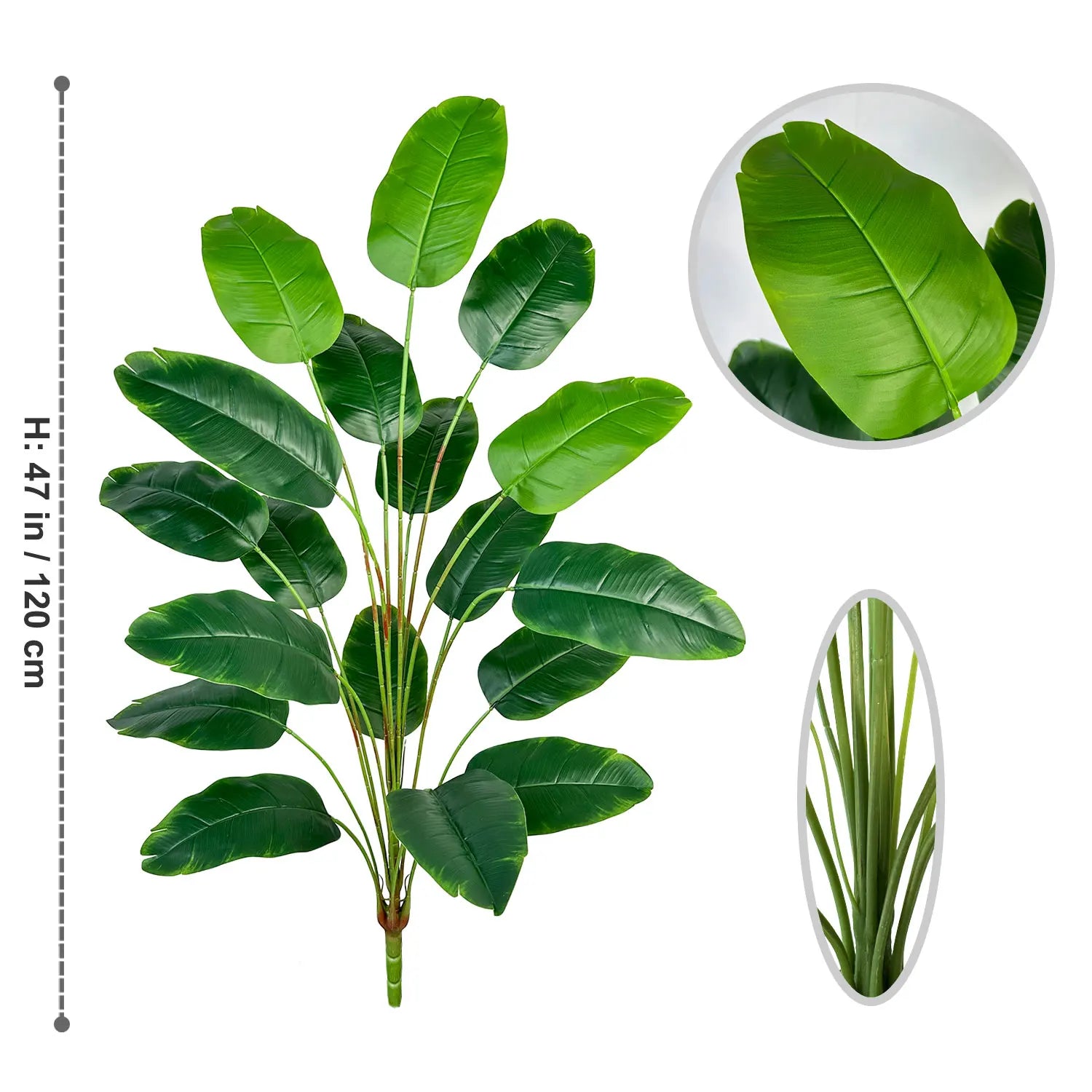 Artificial monstera plant with realistic leaves for indoor decoration - vue 15 sur 29