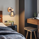 applique murale en bois style loft vintage éclairage intérieur moderne