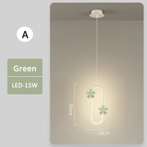 Modern petal-shaped pendant light for minimal nordic style - vue 10 sur 10