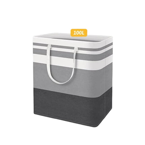 Large Laundry Basket 100L Waterproof,Collapsible Tall Clothes Hamper with Extended Handles for Clothes Toys in the Dorm,Family