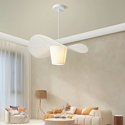 Modern minimalist fabric chandelier for interior decoration - vue 5 sur 12