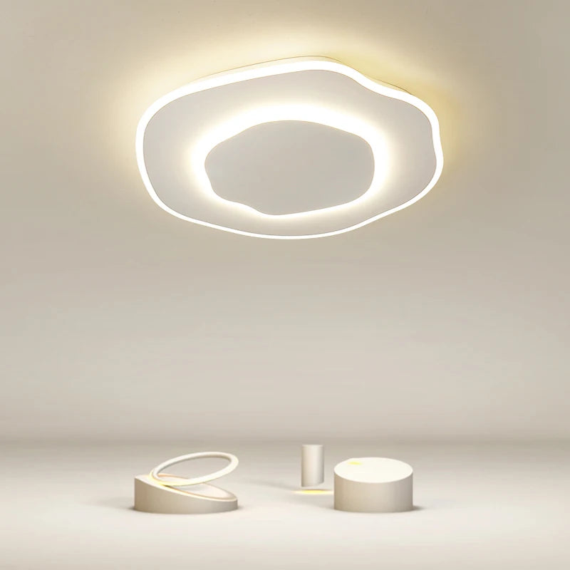 plafonnier moderne à leds avec télécommande pour éclairage intérieur - vue 6 sur 14