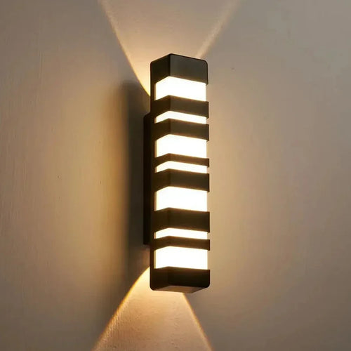 Lumière extérieure étanche rectangulaire rétro applique murale 85-265V jardin maison décorative applique murale lampara de pared porche lampe - vue 9 sur 8