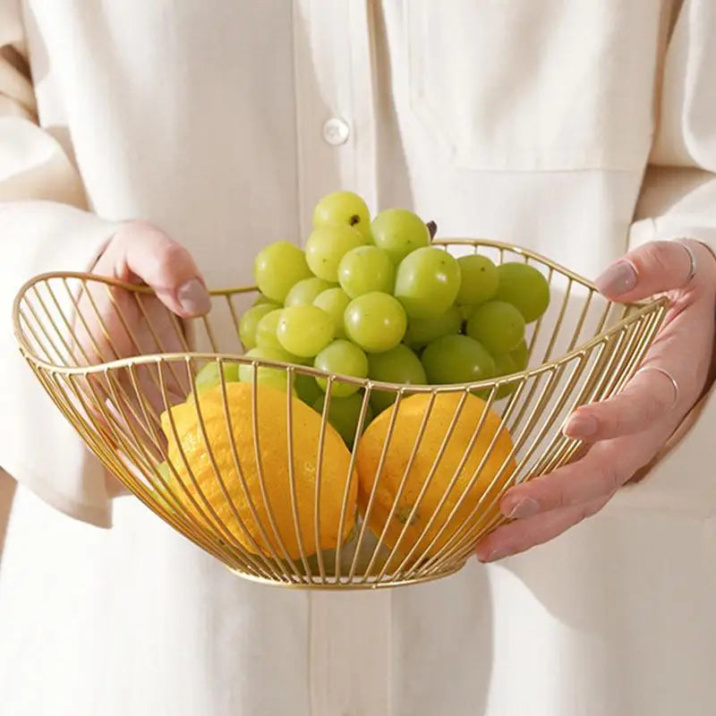 corbeille à fruits en métal pour oranges et bananes - vue 6 sur 10