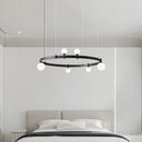 suspension led en verre circulaire pour décoration moderne