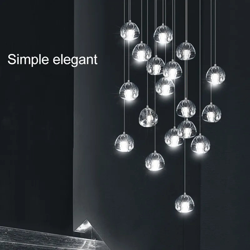 suspension moderne nordique en cristal pour décoration élégante - vue 4 sur 17