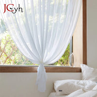 Voilage organza froissé long pour salon chambre fenêtre