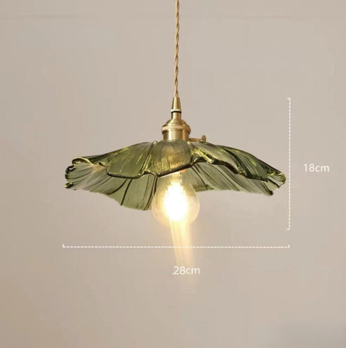 Suspension Vintage en verre de fleur