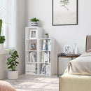 Getone Small Bookcase, White Bookshelf, 3 Cubes Storage Unit, Living Room Bookcase Wooden 30x30x80cm