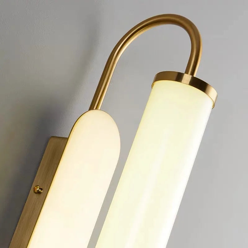 Nordic Minimalist Long White LED Wall Lamp for Bedroom Headboard, Modern and Personalized Living Room Balcony Lighting Fixtures - vue 6 sur 7