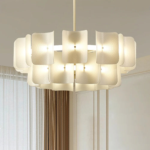 Newly designed LED chandelier, fingerprint chandelier, luxurious living room, bedroom, villa, hotel lobby, bright acrylic chandelier - vue 2 sur 9
