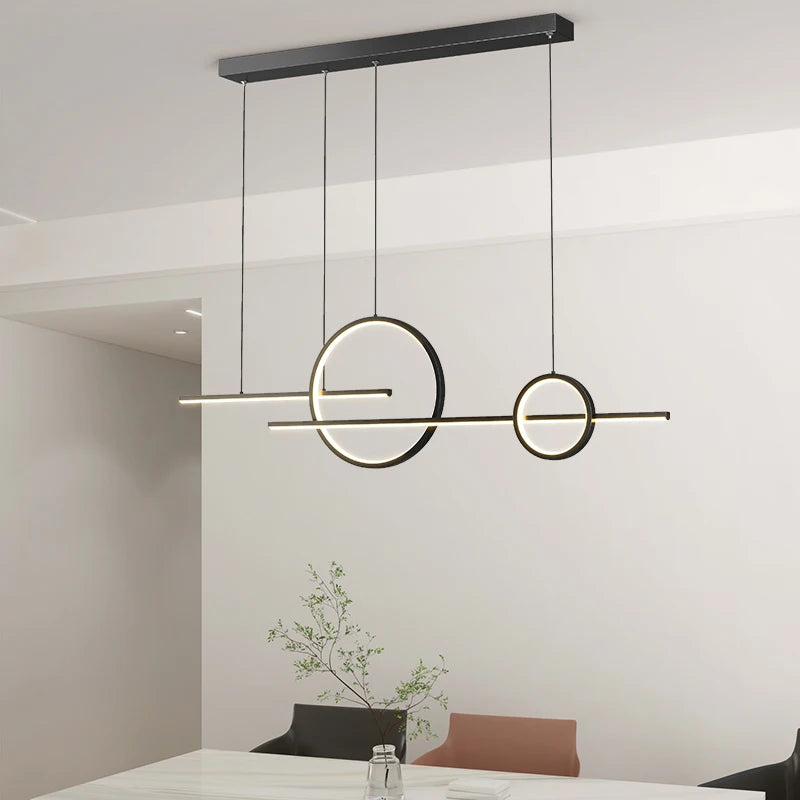 "qiyimei lampe suspension led pour bar et décoration intérieure" - vue 4 sur 10