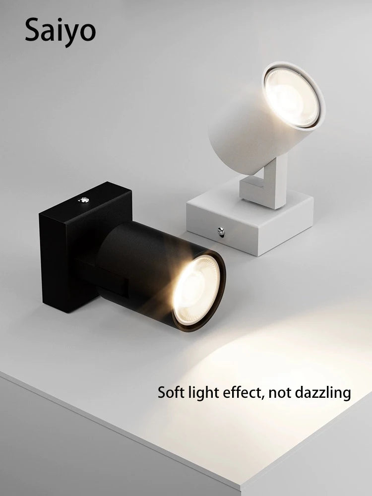 projecteur led gu10 montage surface angle réglable aluminium foco - vue 6 sur 11