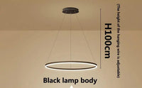 Minimalist Nordic round ring LED pendant lamps