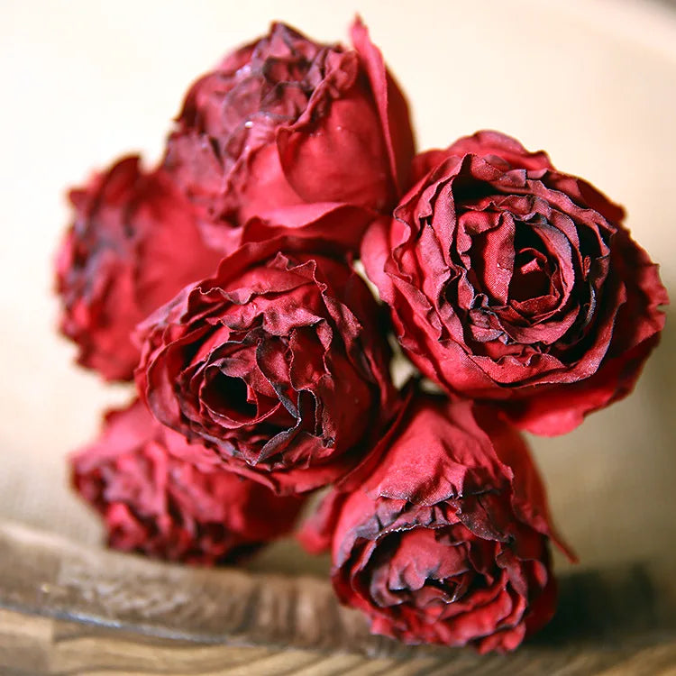 bouquet de roses artificielles en soie décorations rétro pour divers espaces - vue 9 sur 9