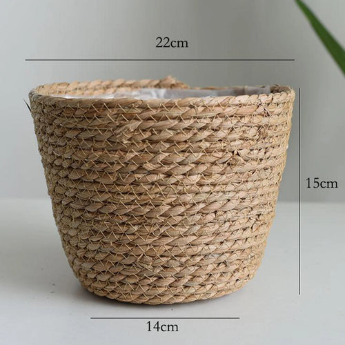doublures en rotin pour paniers à plantes et décoration jardin