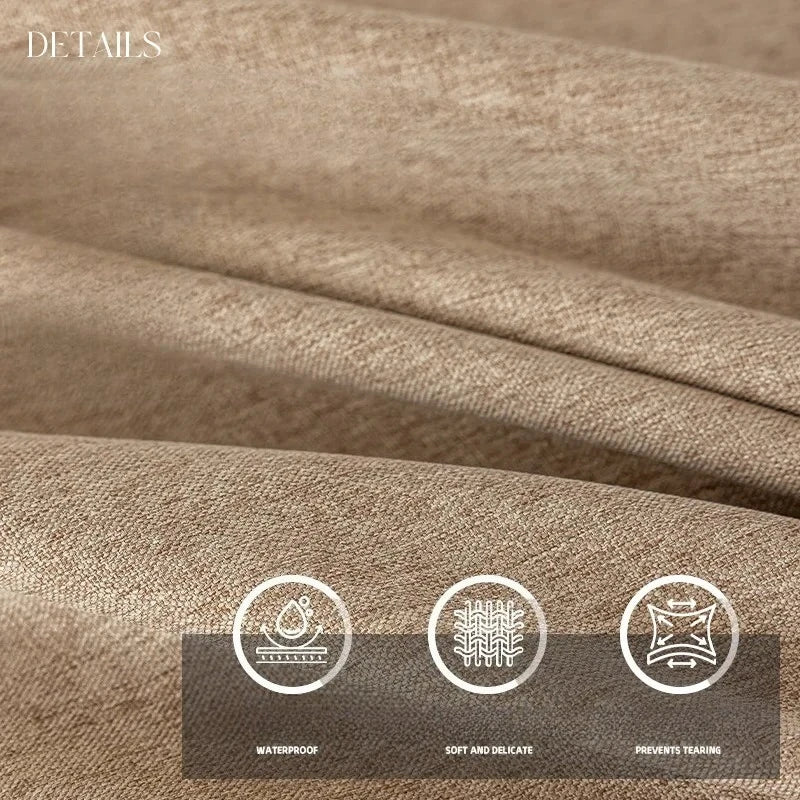 Nappe coton lin imperméable style uni table repas