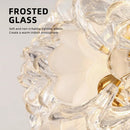 lustre moderne en verre en forme de fleur pour éclairage intérieur