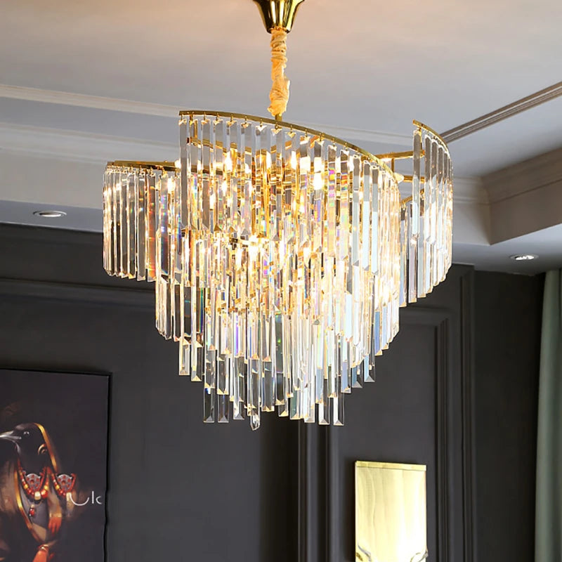 lustre en cristal design dimmable pour une ambiance élégante - vue 2 sur 11