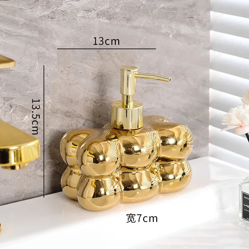 ensemble de décoration luxe en céramique pour salle de bain - vue 7 sur 18