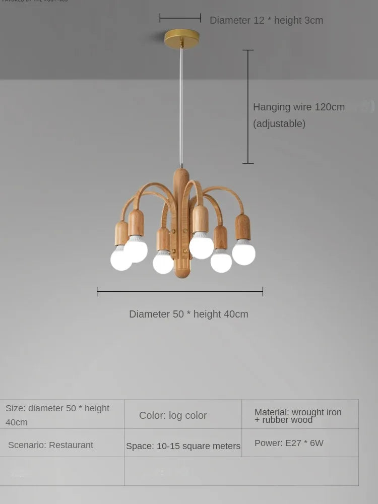 Vintage walnut pendant light for indoor and outdoor decor