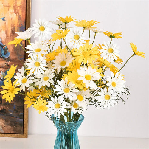 fleurs artificielles marguerites pour décoration mariage et bricolage - vue 2 sur 13