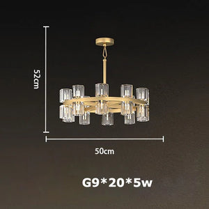 Classic black and gold crystal pendant light with elegant design