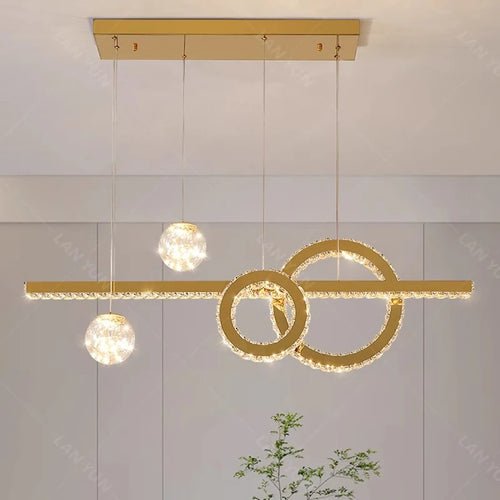 Lustre moderne en cristal pour éclairage intérieur - vue 4 sur 6