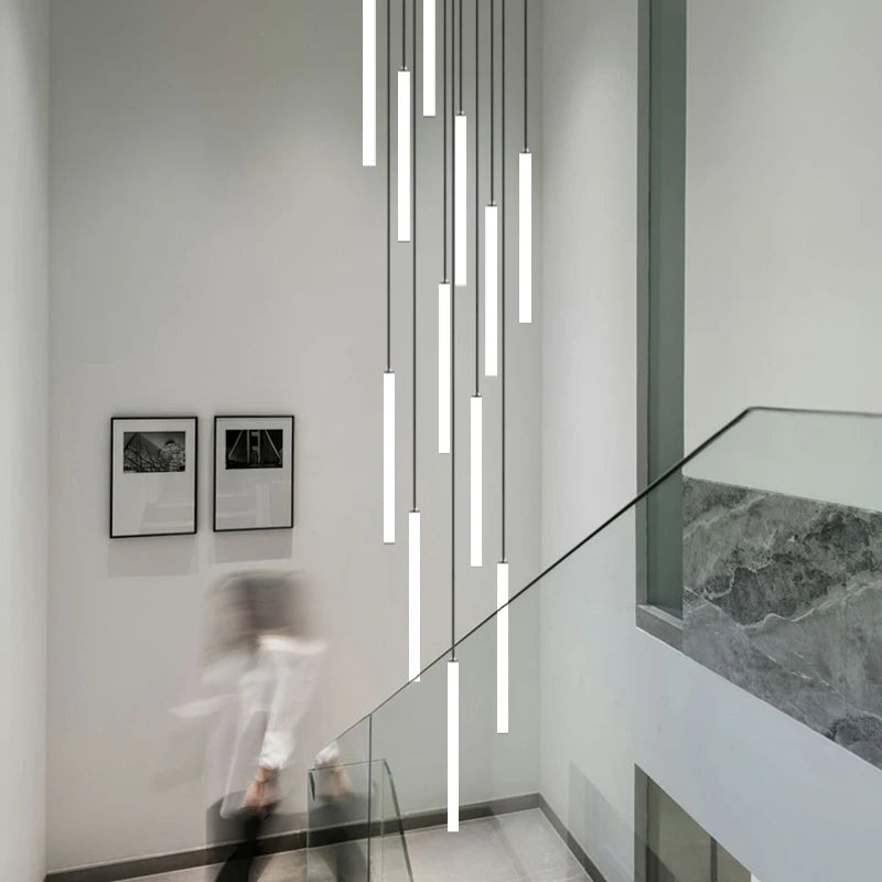 lustre moderne minimaliste de luxe pour duplex - vue 5 sur 15