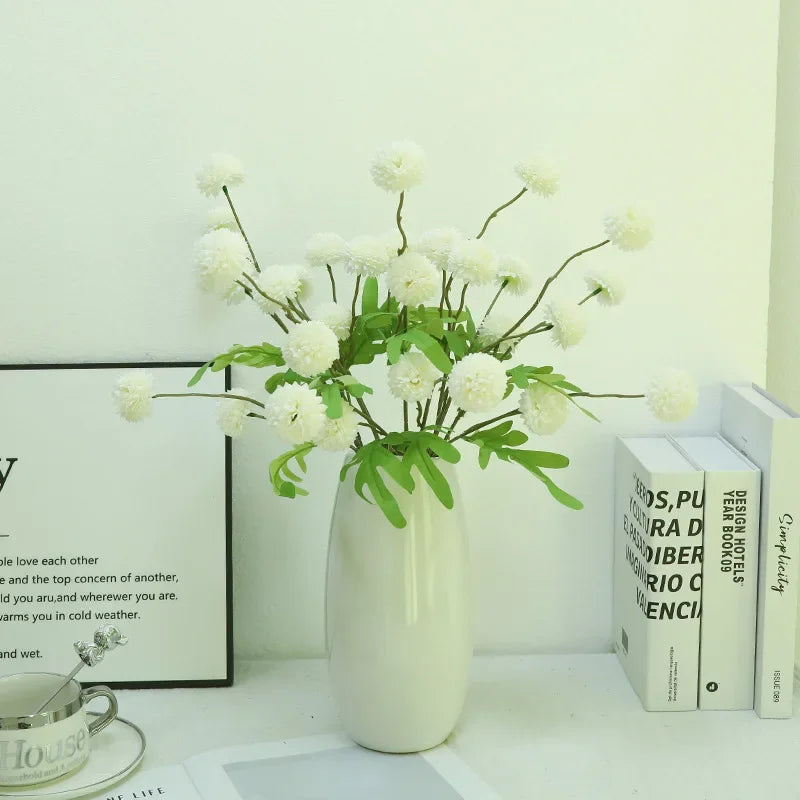 branche de chrysanthème artificielle pour décoration florale élégante - vue 7 sur 14